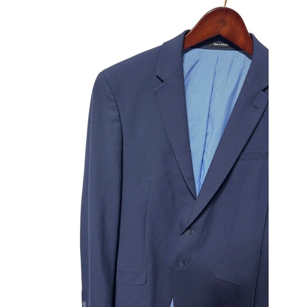 42 Long Skinny-Fit Egara Deep Blue Blazer Sport Coat Jacket Classic
